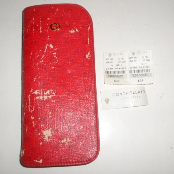 Gucci Accessories - Genuine Vintage 1990s Gucci Red Eyeglass Case